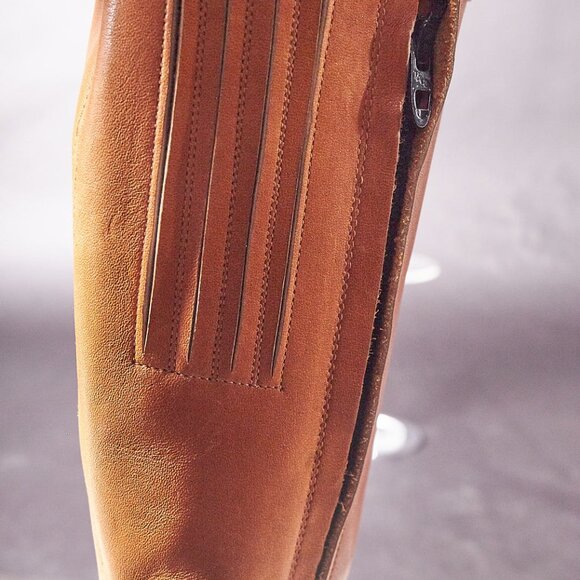 1980s El Greco Buckskin Leather Tall Heeled Boots - Picture 2 of 10